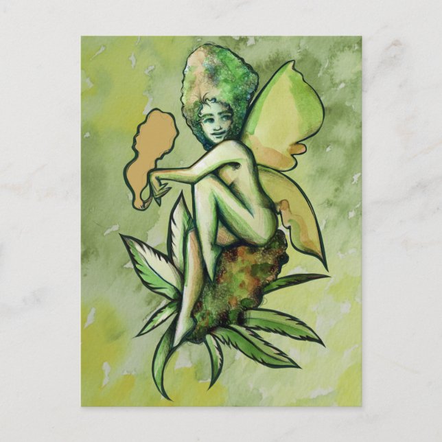 Carte Postale Mary Jane Fairy Green Goddess Toker (Devant)
