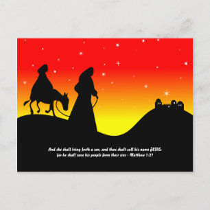 Carte Postale Mary & Joseph, Bible Scripture Verse
