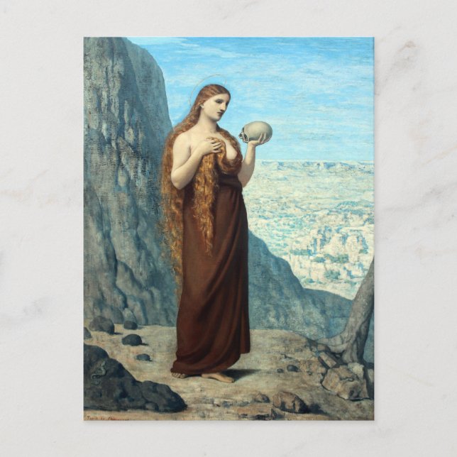 Carte Postale Mary Magdalene dans le désert par Puvis de Chavann (Devant)