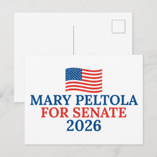 Carte Postale Mary Peltola au Sénat 2026 Élection Alaska