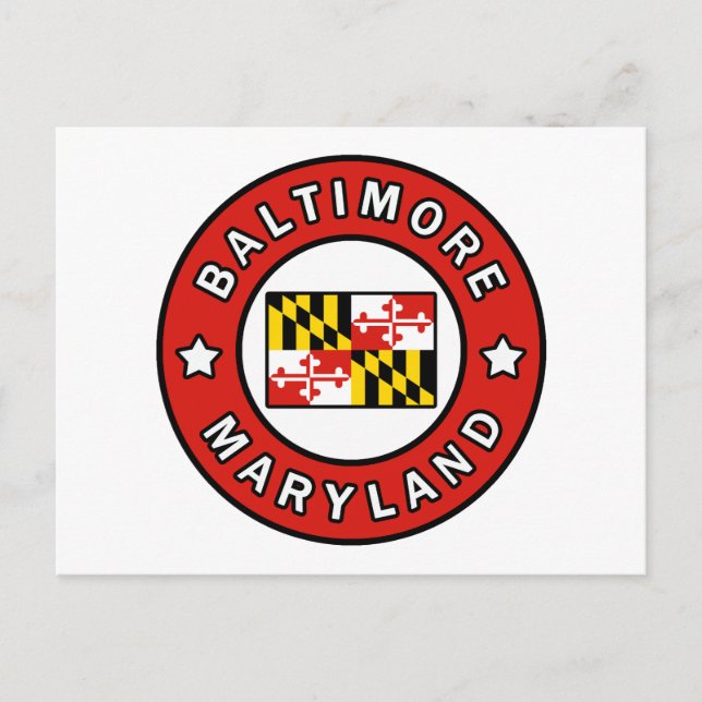 Carte Postale Maryland de Baltimore (Devant)