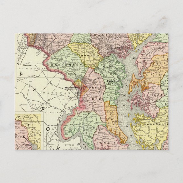 Carte Postale Maryland et Delaware (Devant)