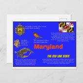 Carte postale Maryland Facts (Devant / Derrière)