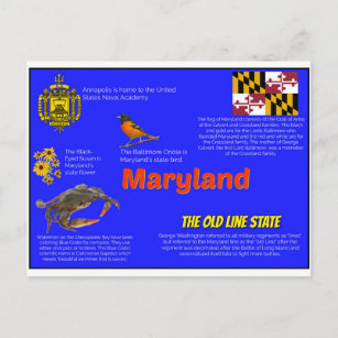 Carte postale Maryland Facts