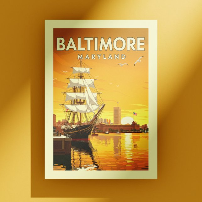 Carte Postale Maryland vintage Baltimore (Créateur téléchargé)