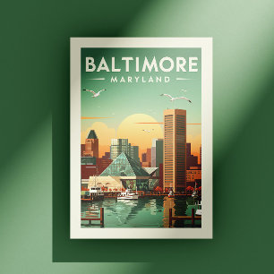 Carte Postale Maryland vintage Baltimore