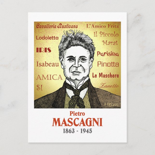 Carte Postale Mascagni (Devant)