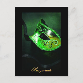Carte Postale Mascarade d'Imaginaire Mascarade Green Fine Art Ca