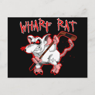 Carte Postale Mascotte de caricature de Wharf Rat