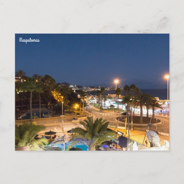 Carte Postale Maspalomas Heure Bleue (Devant)