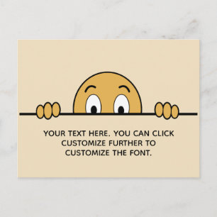 Carte Postale Masquage amusant Visage Ajouter votre texte