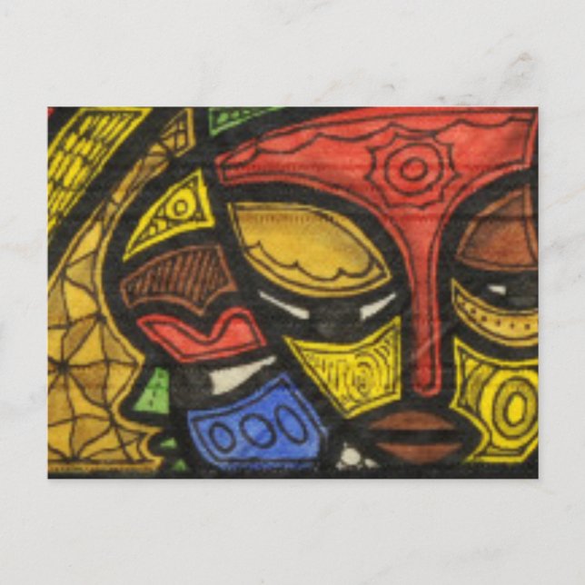 Carte Postale Masque 2 (Devant)