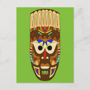 Carte Postale masque africain traditionnel