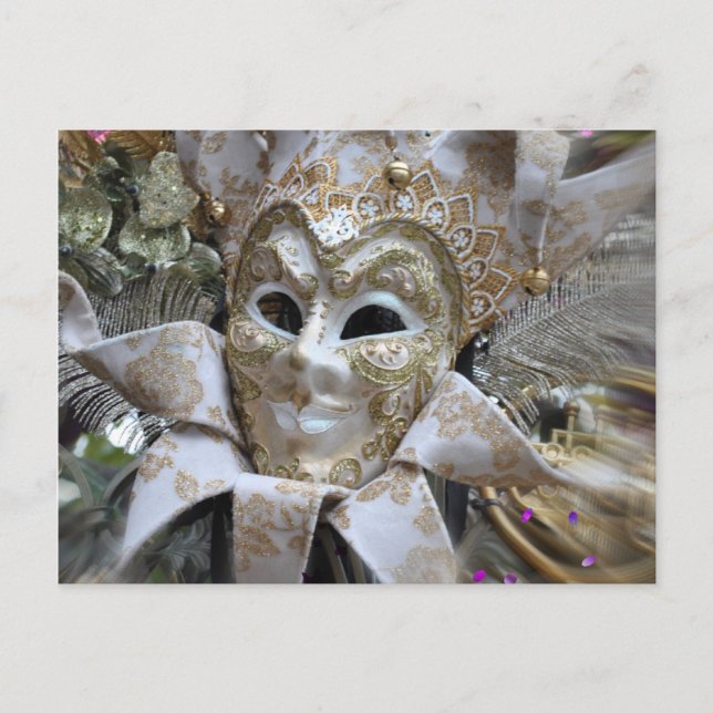 Carte postale Masque de Bal Masqué Élégant (Devant)