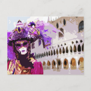 Carte Postale Masque de Carnaval de Venise