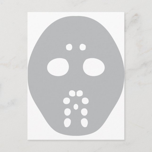 Carte Postale masque de hockey (Devant)