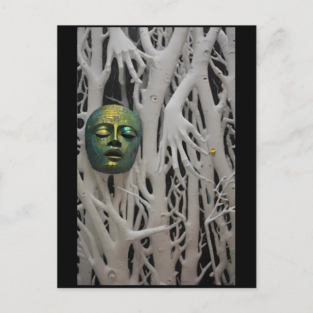 Carte Postale Masque de la mort des célébrités anciennes (Devant)