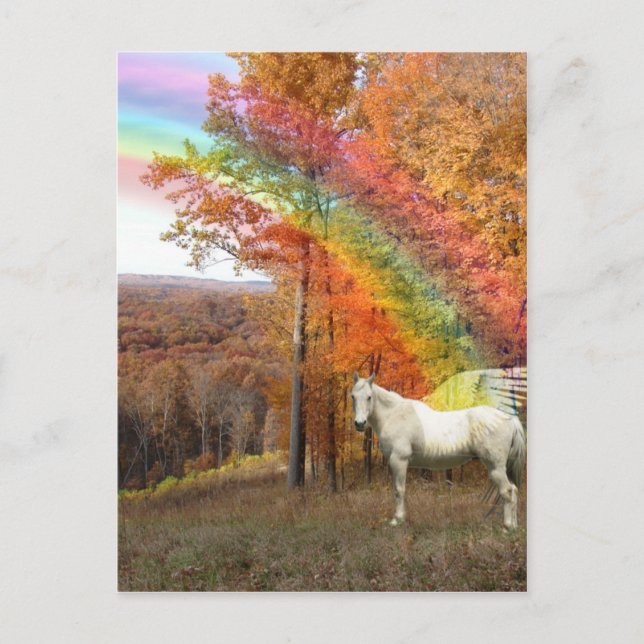 CARTE POSTALE MASQUE DE LA RÉALITÉ - RÉVÉLATION RAINBOW PEGASUS (Devant)