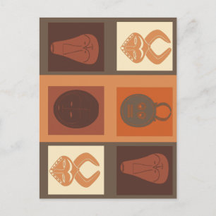 Carte Postale masque de tribu africaine