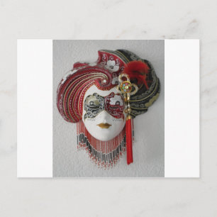 Carte Postale Masque en céramique vénitienne