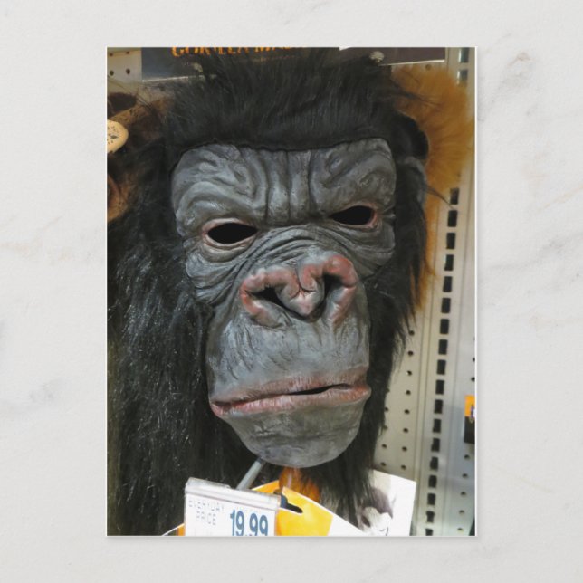 Carte Postale Masque Gorilla (Devant)
