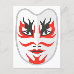 Carte Postale Masque japonais