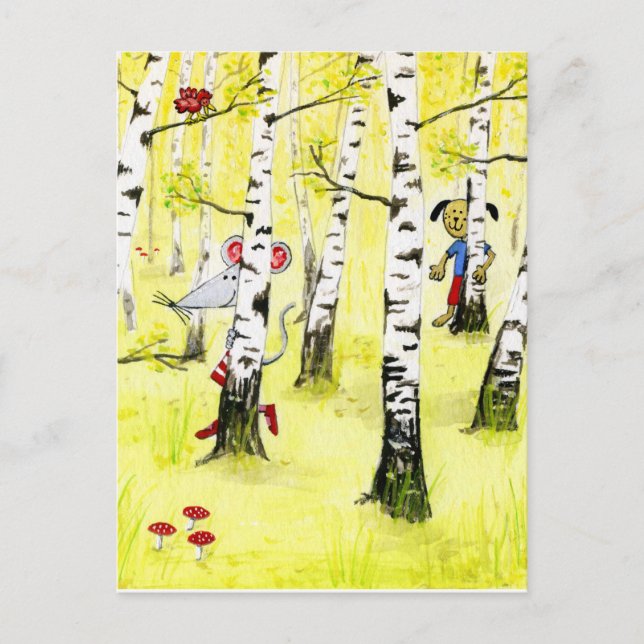 Carte Postale Masquer et rechercher (Devant)