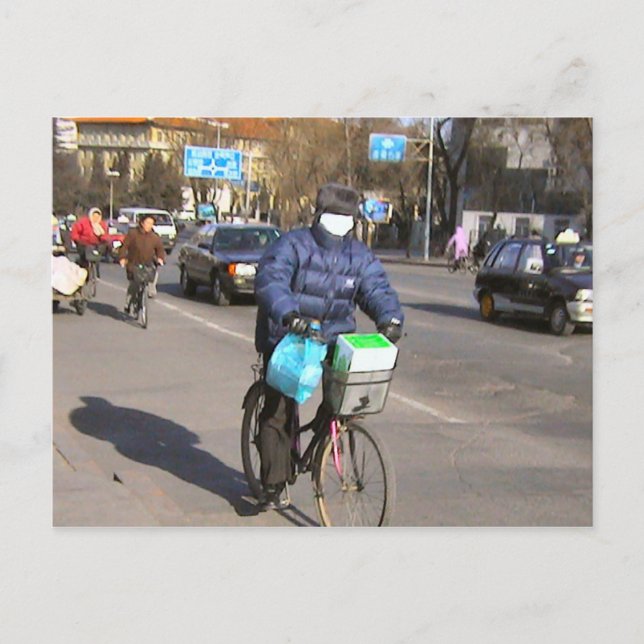Carte Postale Masquer la pollution (Devant)