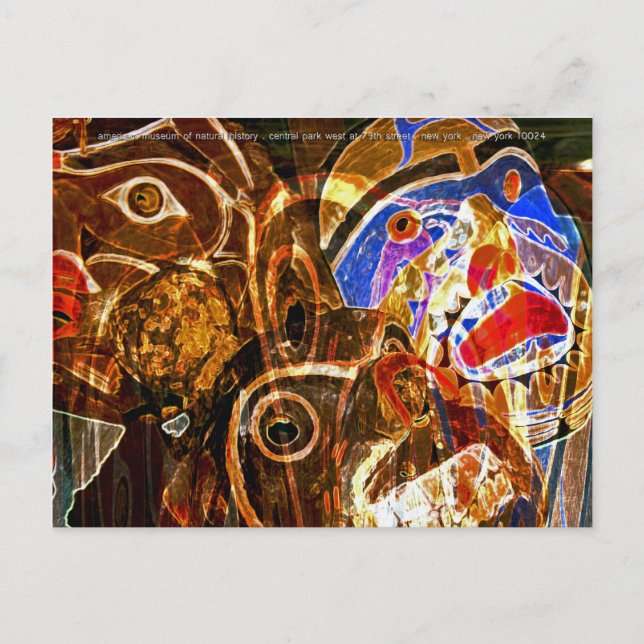 Carte Postale masques (Devant)