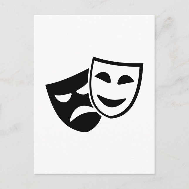 Carte Postale Masques d'acteur (Devant)