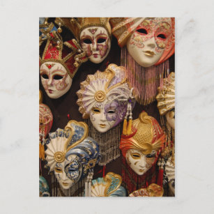 Carte Postale Masques de carnaval à Venise