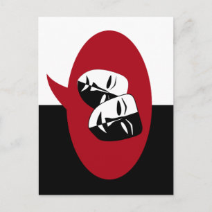 Carte Postale Masques de comédie et de tragédie