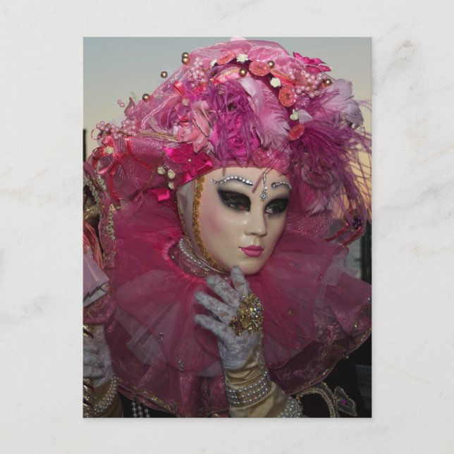 Carte Postale Masques du Carnaval de Venise (Devant)