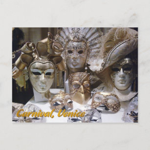Carte Postale Masques du Carnaval de Venise