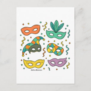 Carte Postale Masques Volants