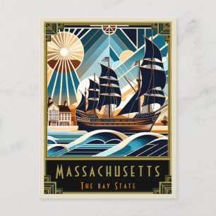 Carte Postale Massachusetts   Art déco