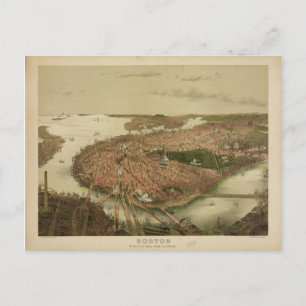 Carte Postale Massachusetts de Boston Nord 1877 par John Bachman