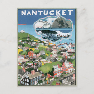 Carte Postale Massachusetts de Nantucket vintage