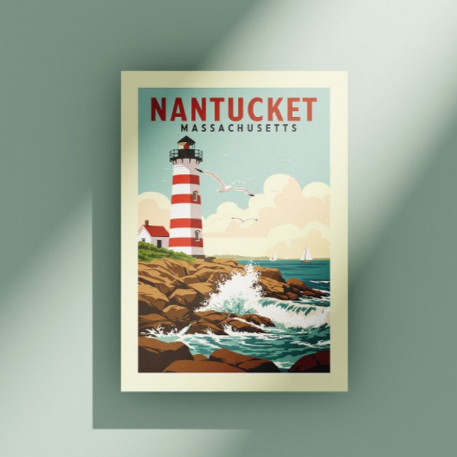 Carte Postale Massachusetts de Nantucket vintage (Créateur téléchargé)