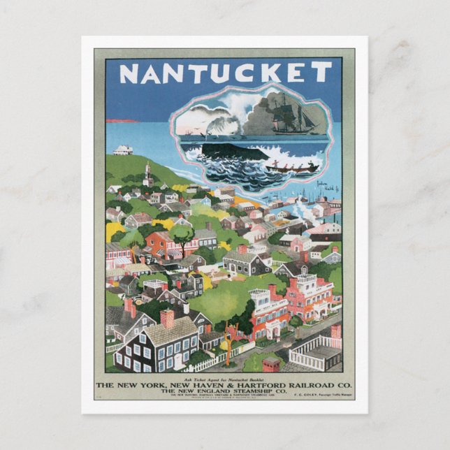 Carte Postale Massachusetts de Nantucket vintage (Devant)