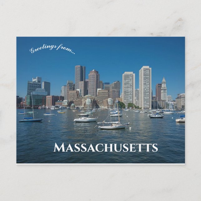 Carte Postale Massachusetts du port de Boston (Devant)