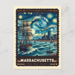 Carte Postale Massachusetts Inspiré de Vincent Van Gogh