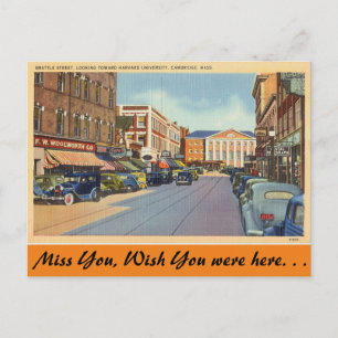 Carte Postale Massachusetts, rue Brattle, Cambridge