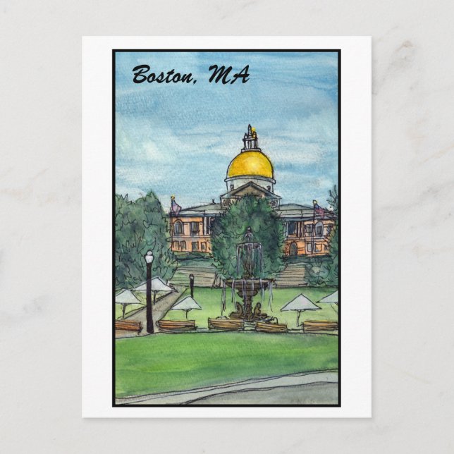 Carte Postale Massachusetts State House Boston (Devant)