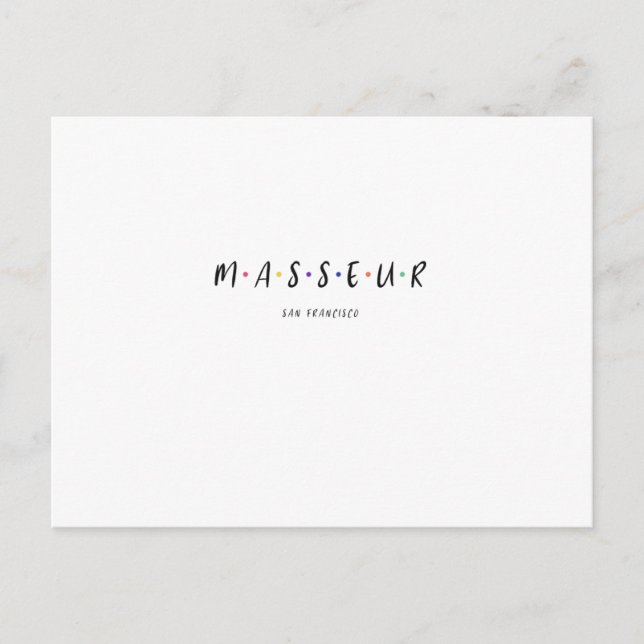 Carte Postale Massage (Devant)