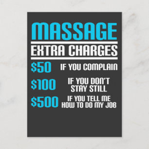 Carte Postale Massage amusant Thérapeute - Massage Frais supplém