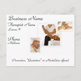 Carte postale Massage/BodyWork personnalisable (bl