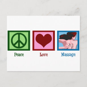 Carte Postale Massage Peace Love