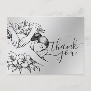 Carte Postale Massage Thérapie Guérison Mains Énergie Spa Bien-ê