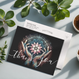 Carte Postale Massage Thérapie Guérison Mains Énergie Spa Bien-ê